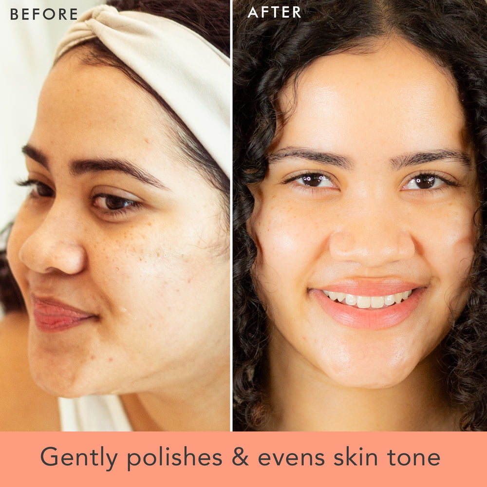 Beauty by Earth exfoliating scrub texture closeup reveals fine, gentle cleansing grains