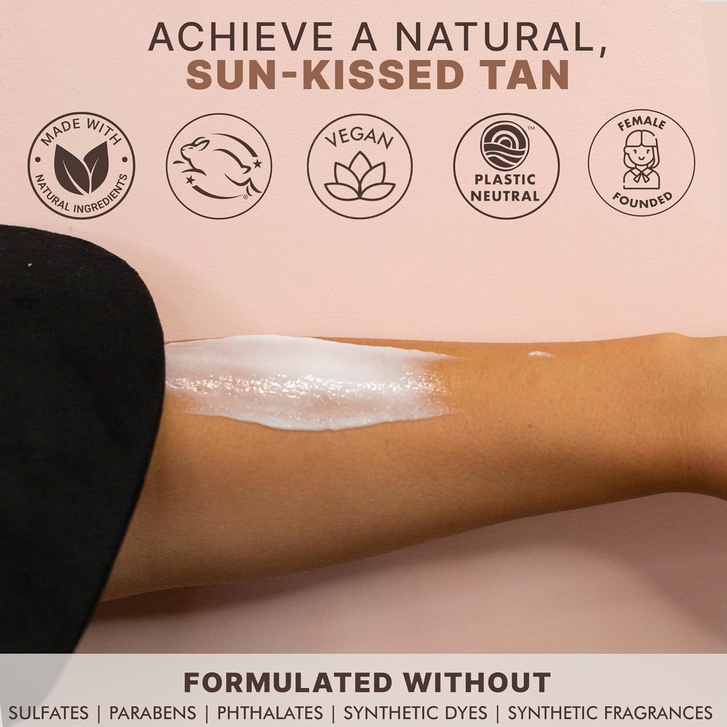 Beauty by Earth face mitt enables gentle, even tanning on facial skin.