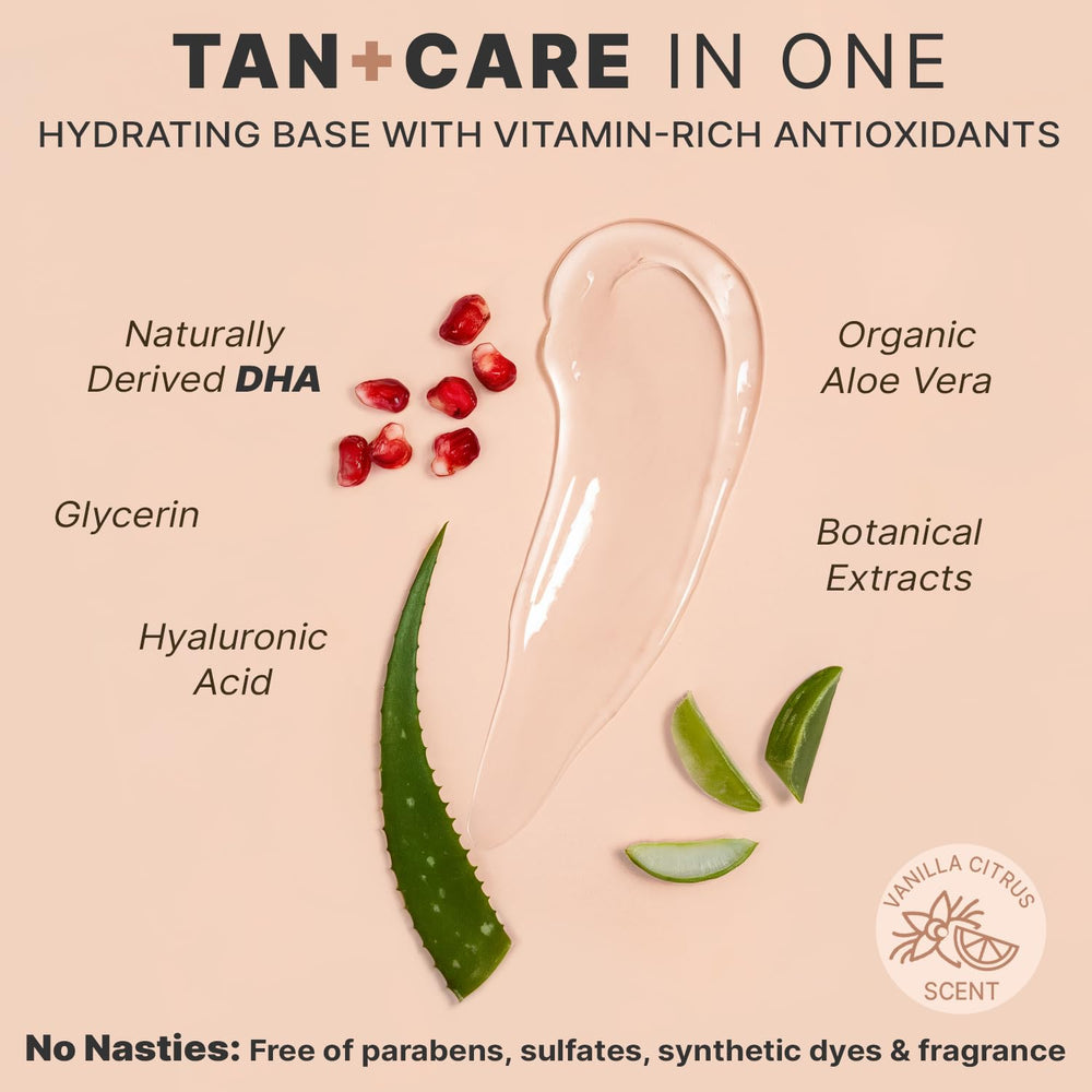 Beauty by Earth Face Tanner Serum being applied on the face for even coverage.