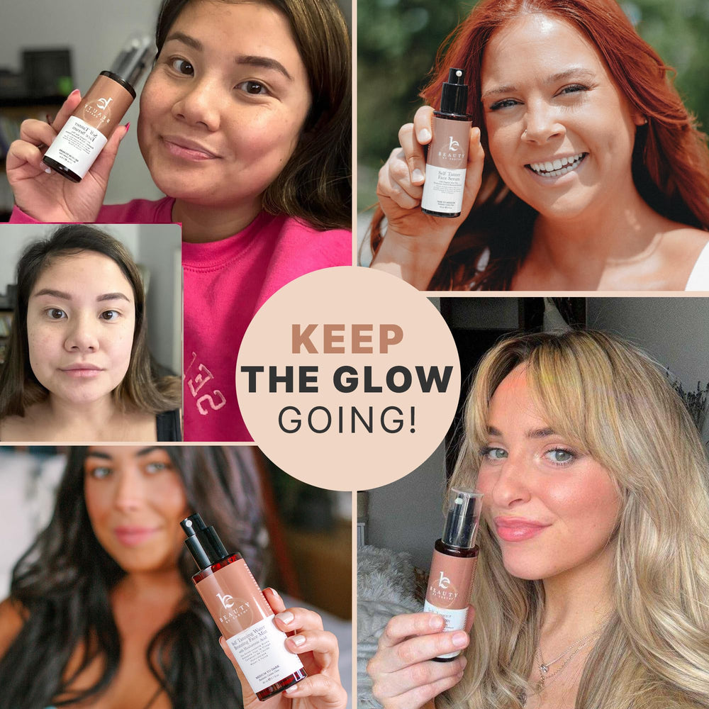 USA-made label on Beauty by Earth Face Tanner Serum highlights natural ingredients