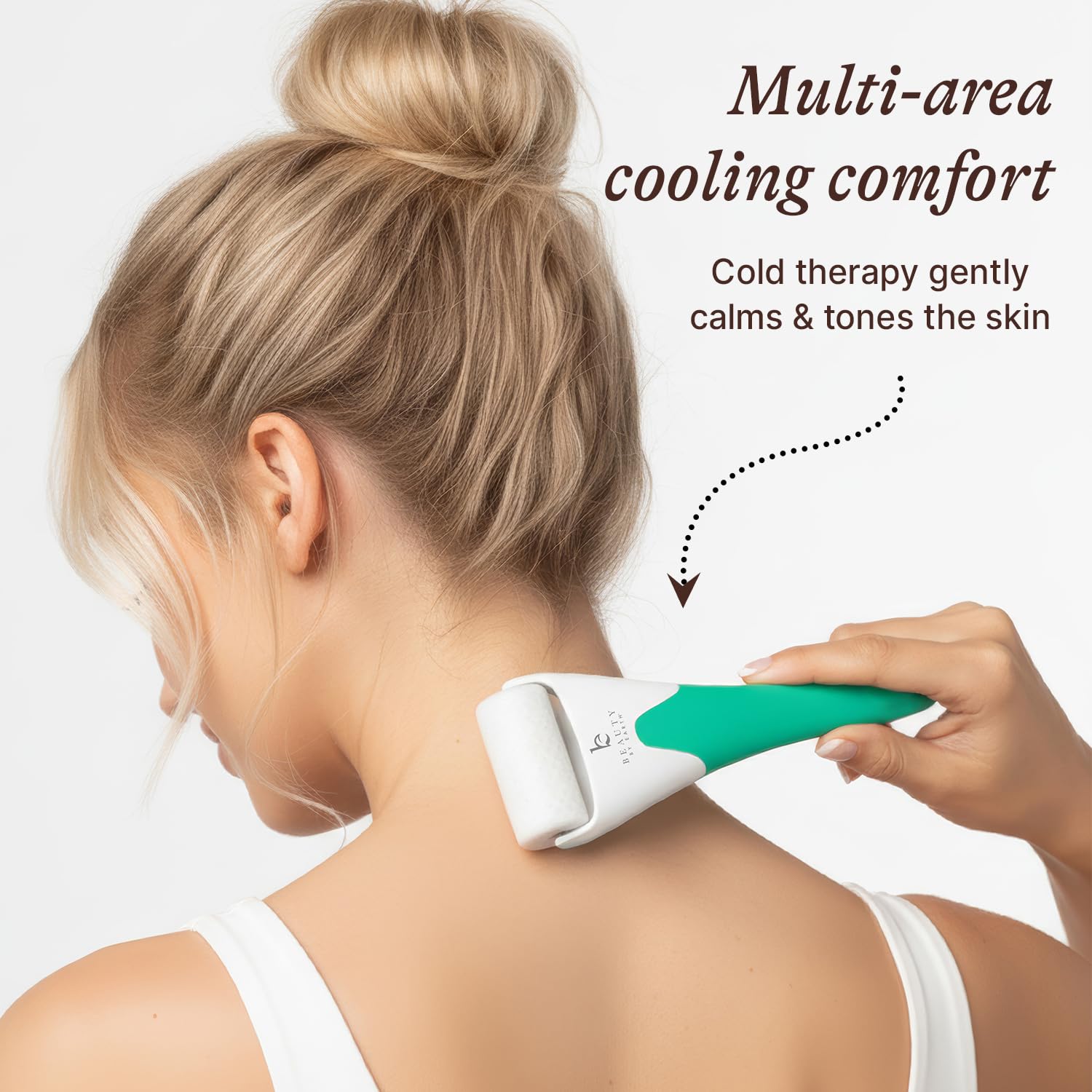 Beauty by Earth jade gua sha pairs with ice roller for facial sculpting ritual