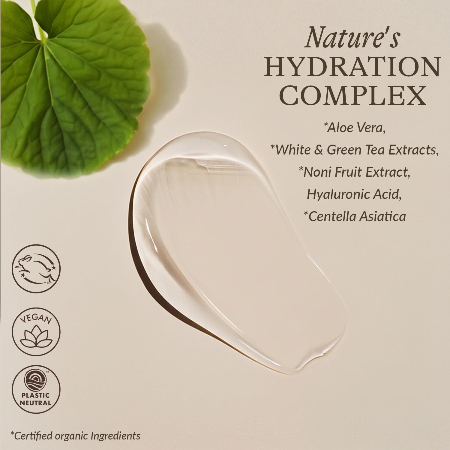 Beauty by Earth Hyaluronic Serum application routine—apply morning and night for glow.