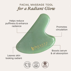 Beauty by Earth Jade Gua Sha jawline sculptor for defined contours.