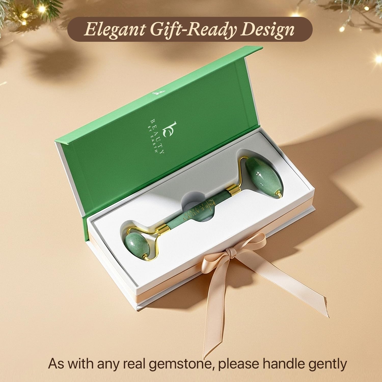 Beauty by Earth jade roller used with serums to boost absorption