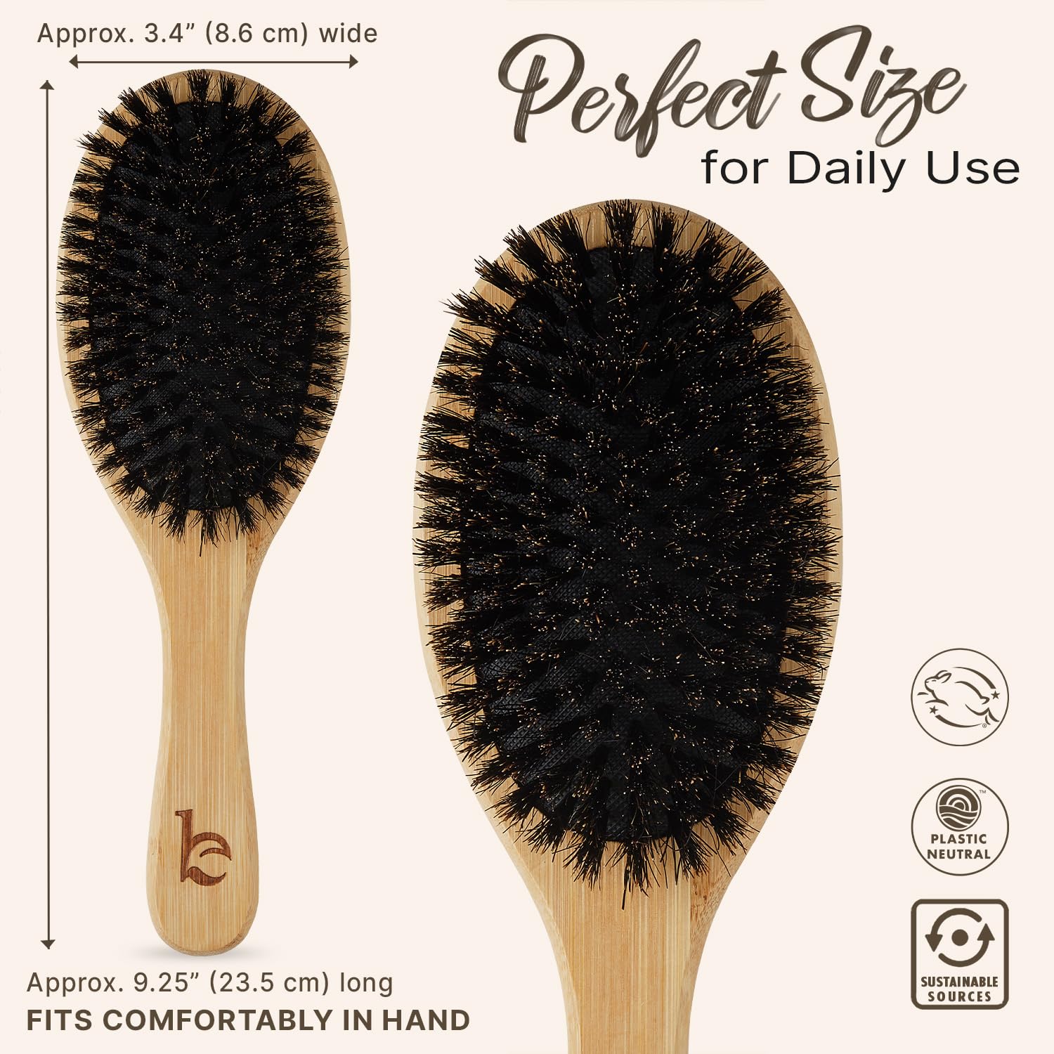Beauty by Earth kids-friendly hair brush for comfortable family grooming.