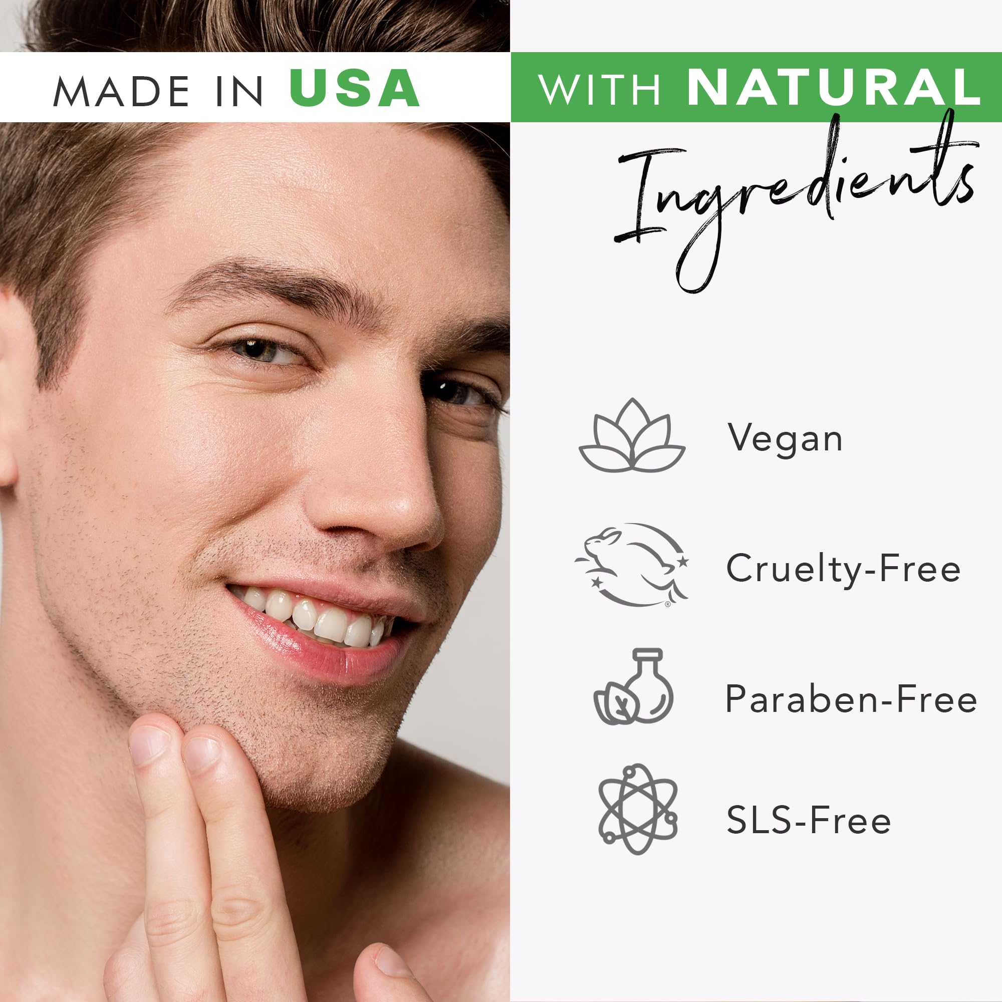 Beauty by Earth exfoliator closeup shows light natural scent enhancing morning skincare routine.
