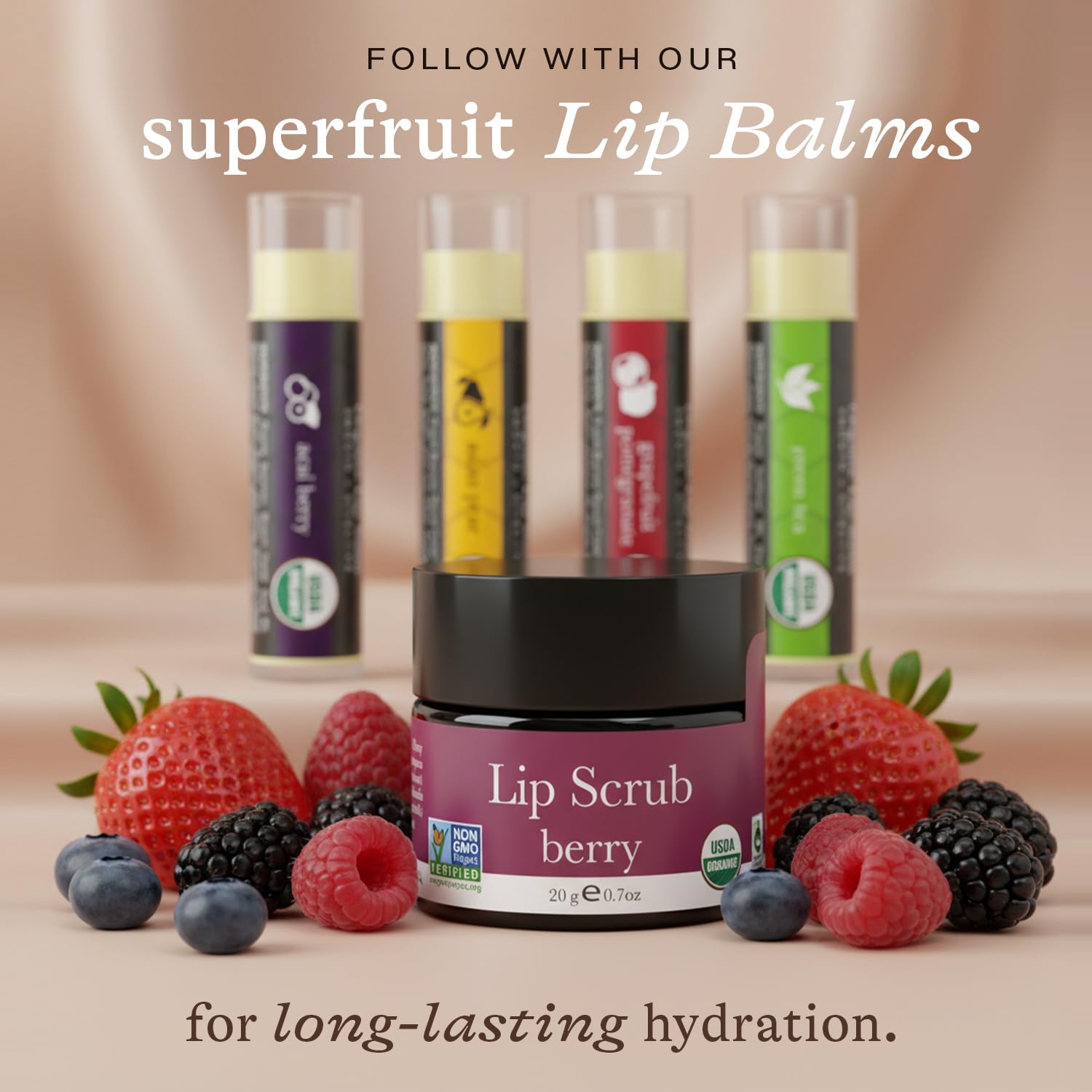 Beauty by Earth lip scrub berry gift-ready packaging for stockings