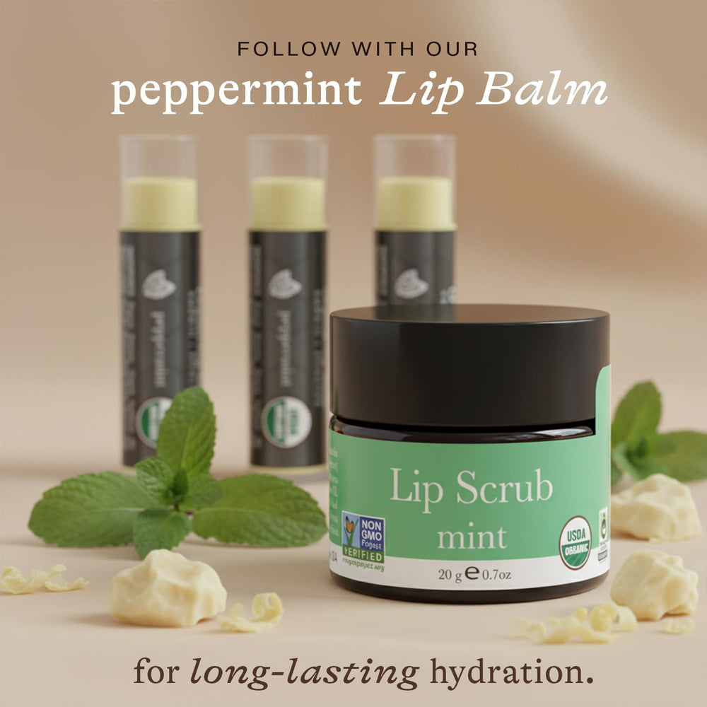 Beauty by Earth Mint Lip Scrub daily-use routine promotes lip nourishment.