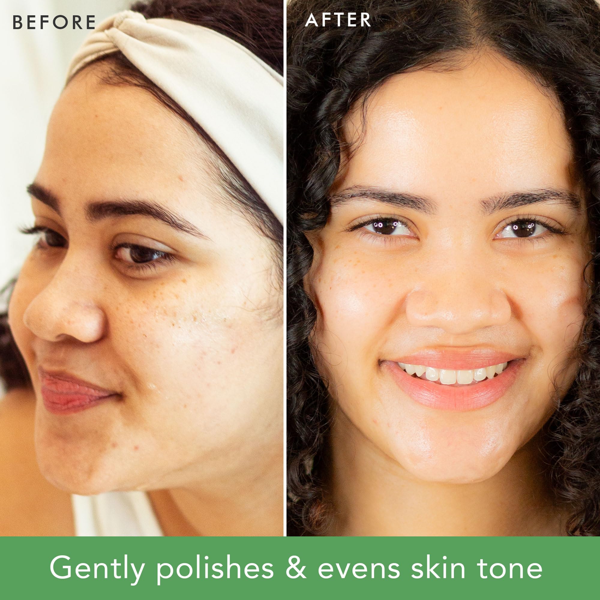 Beauty by Earth natural-organic ingredients face scrub highlighting mild texture for sensitive skin.
