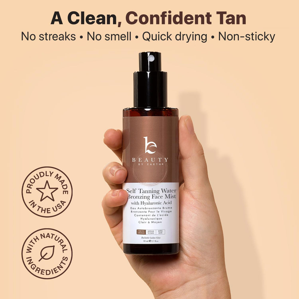 Beauty by Earth natural organic ingredients label highlights clean formula
