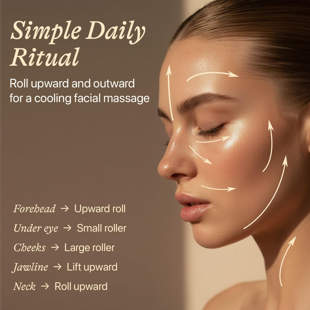 Beauty by Earth neck roller complements facial massage for de-puffing benefits