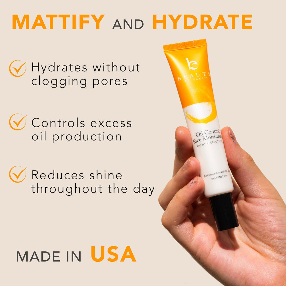 Beauty by Earth Oil Control Moisturizer application demonstrates quick absorption