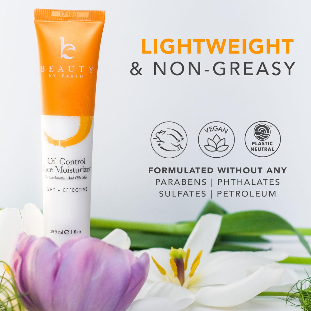 Beauty by Earth Oil Control Moisturizer closeup texture shows balanced hydration