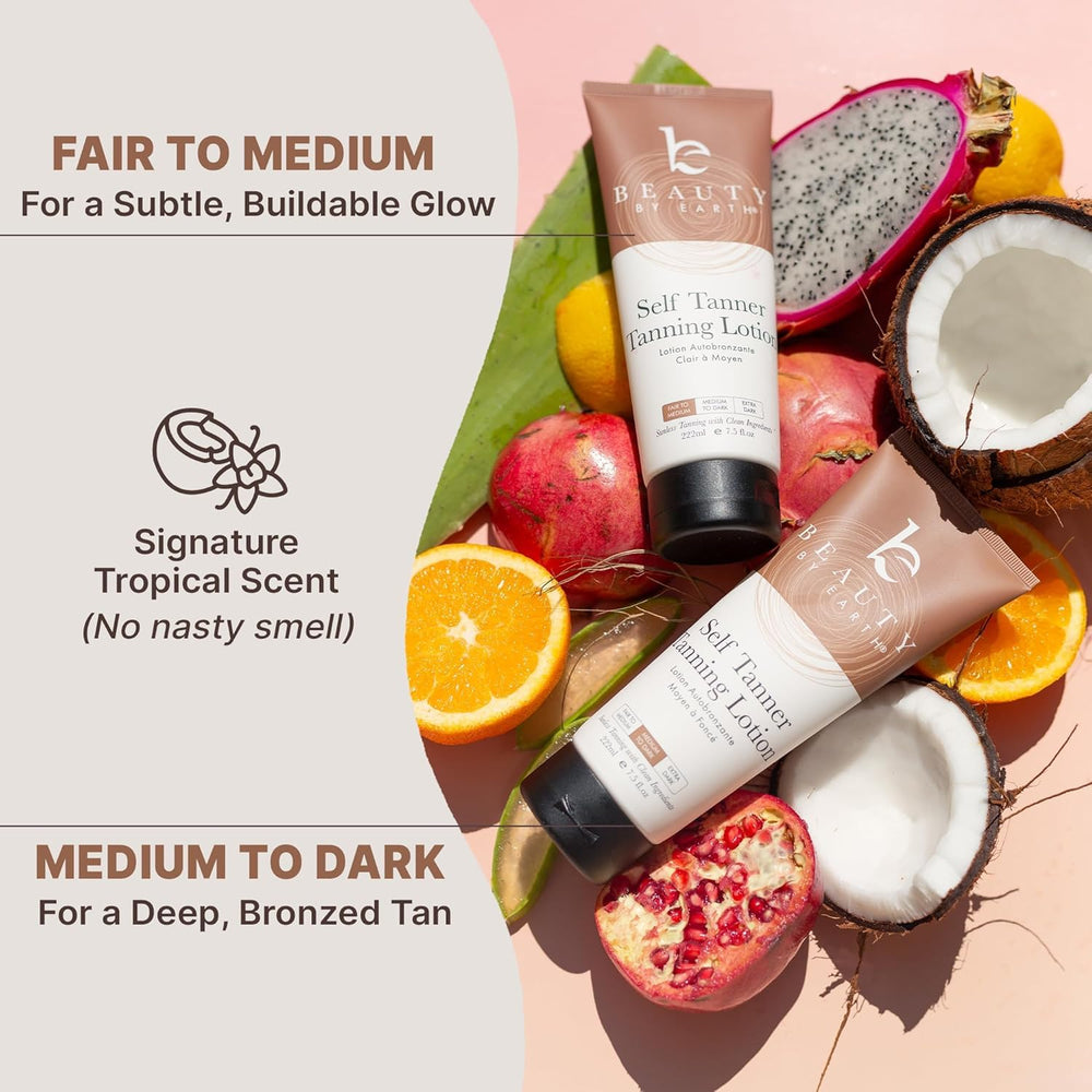 Beauty by Earth organic ingredients label highlights toxin-free, natural components.