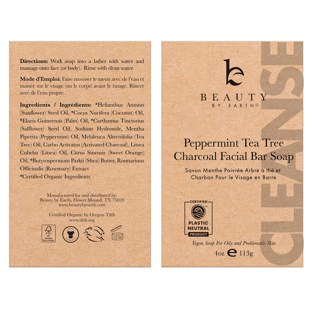 Beauty by Earth bathroom shelf scene signals everyday organic cleansing routine
