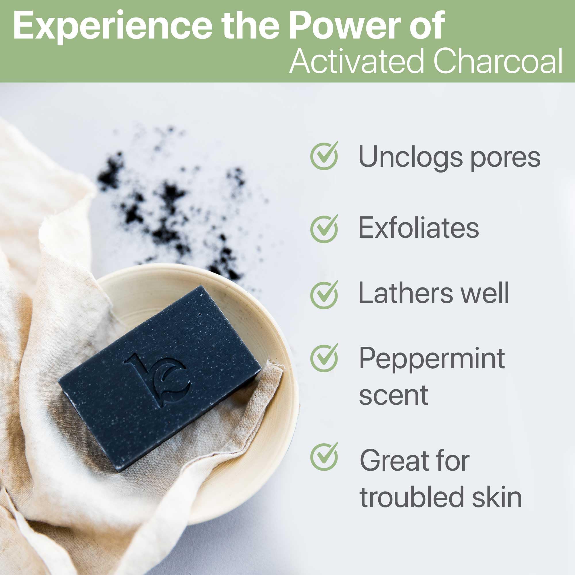 Beauty by Earth bar in hands promotes refreshing cleanse for oily or combination skin