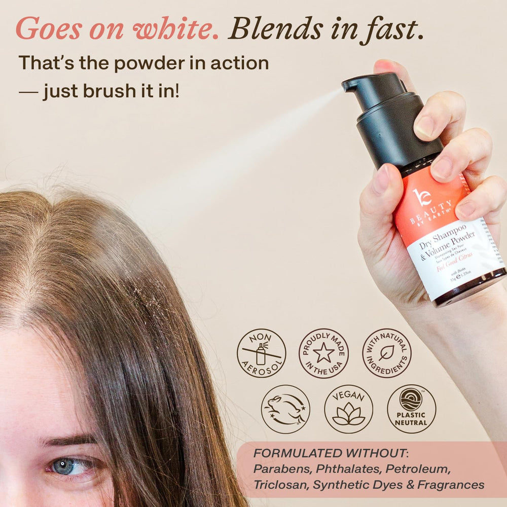 Beauty by Earth refresh between washes for instant grip and volume.