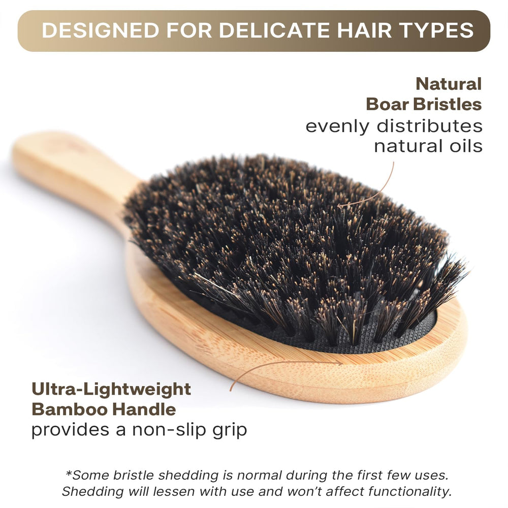 Beauty by Earth scalp-stimulation brush promotes a healthy scalp environment during brushing.