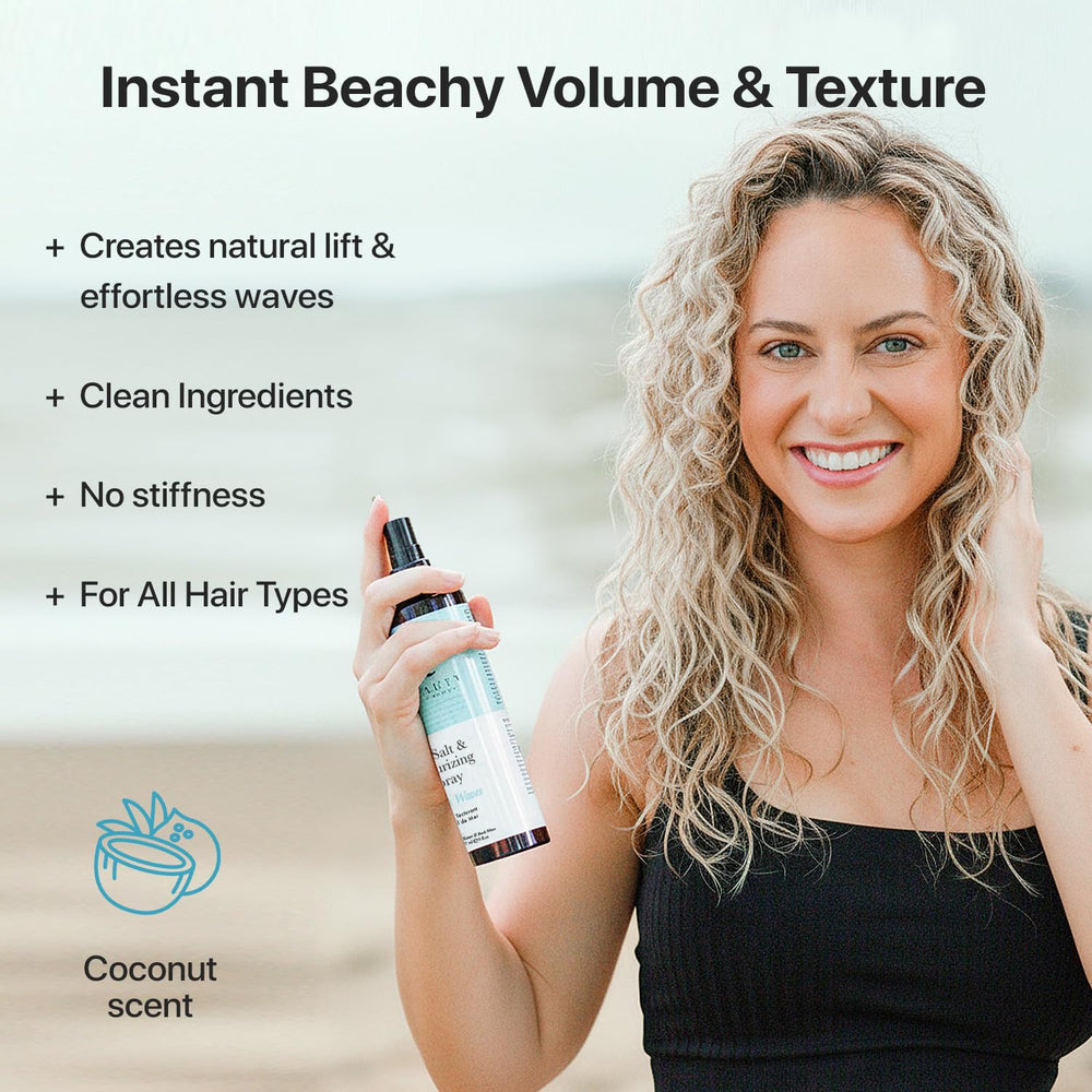 Application shot showing even mist for quick texture and hold.