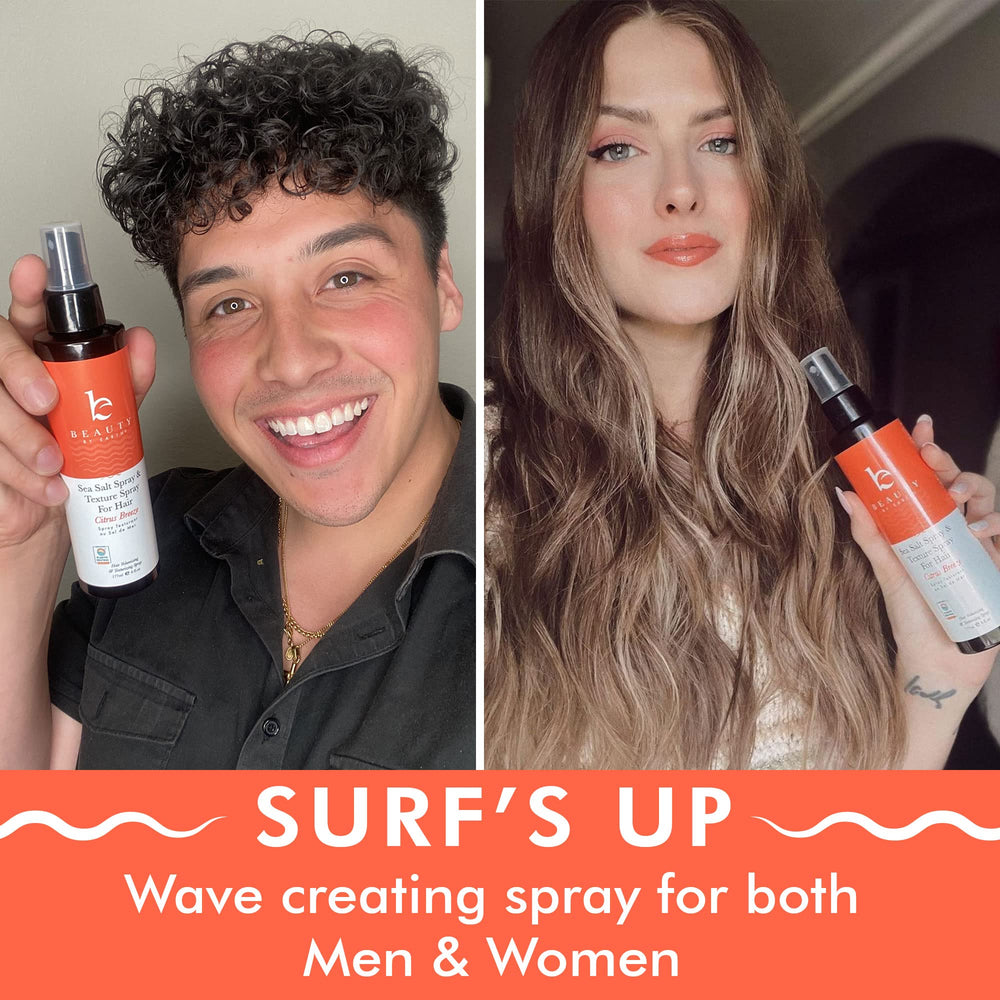 Beauty by Earth sea salt spray features organic ingredients for soft, natural textures