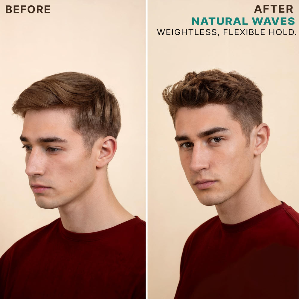 Fine hair gains volume with a soft hold from Beauty by Earth spray.