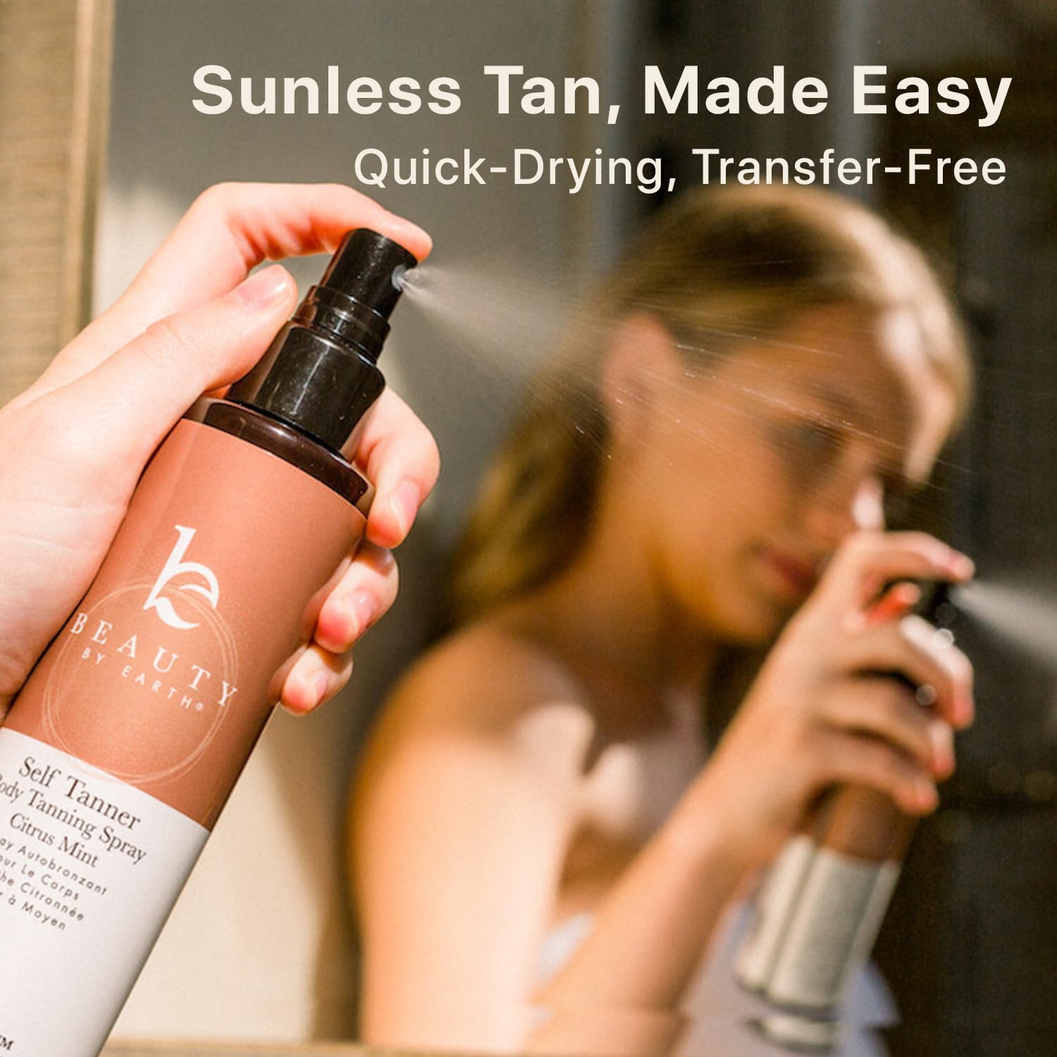 Beauty by Earth dye-free-ingredients label signals toxin-free tanning option