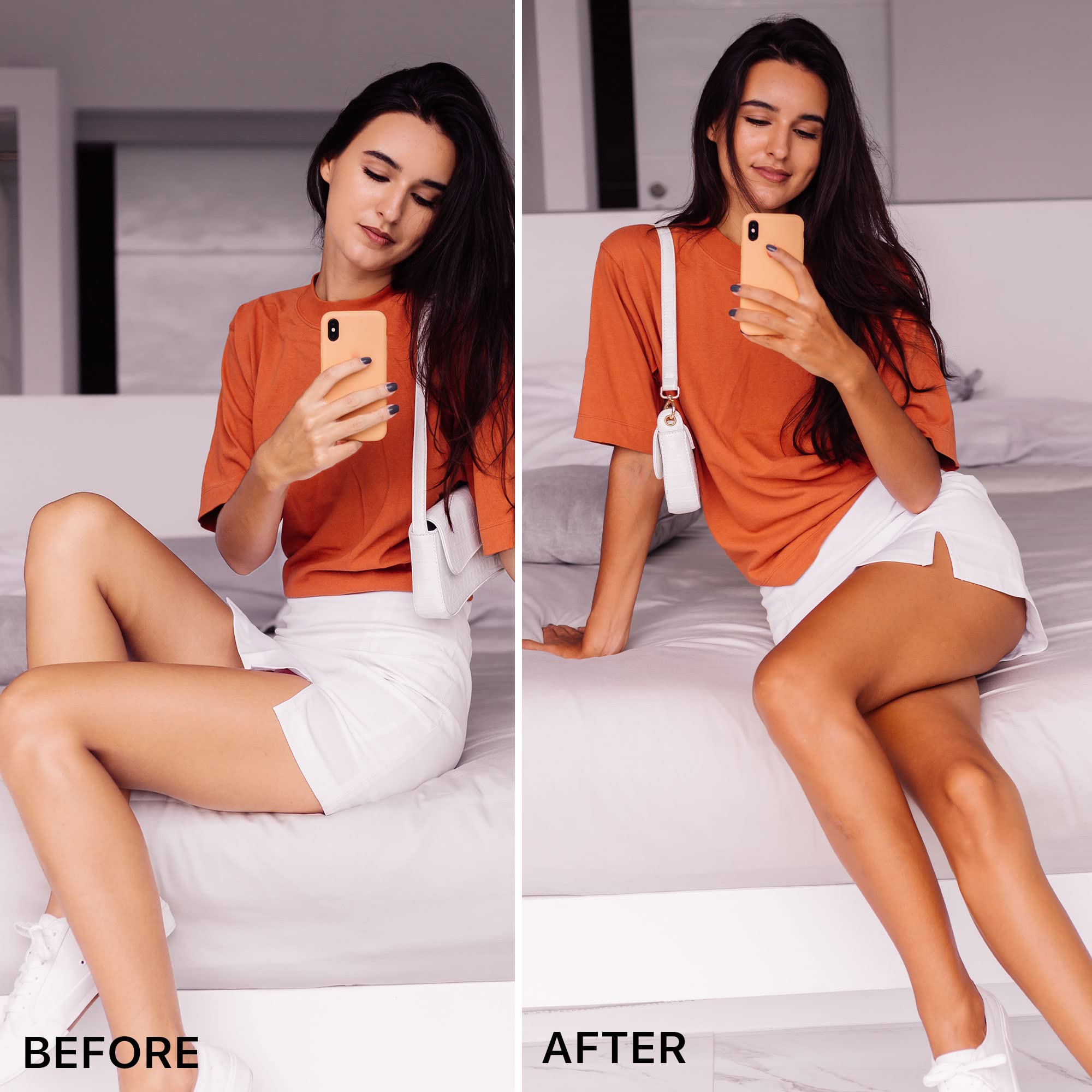 Beauty by Earth self-tanner face body lotion closeup shows smooth texture.