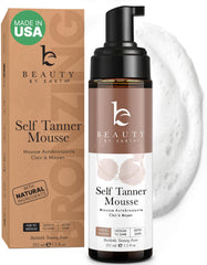 Beauty by Earth self tanner mousse application foam for even tone