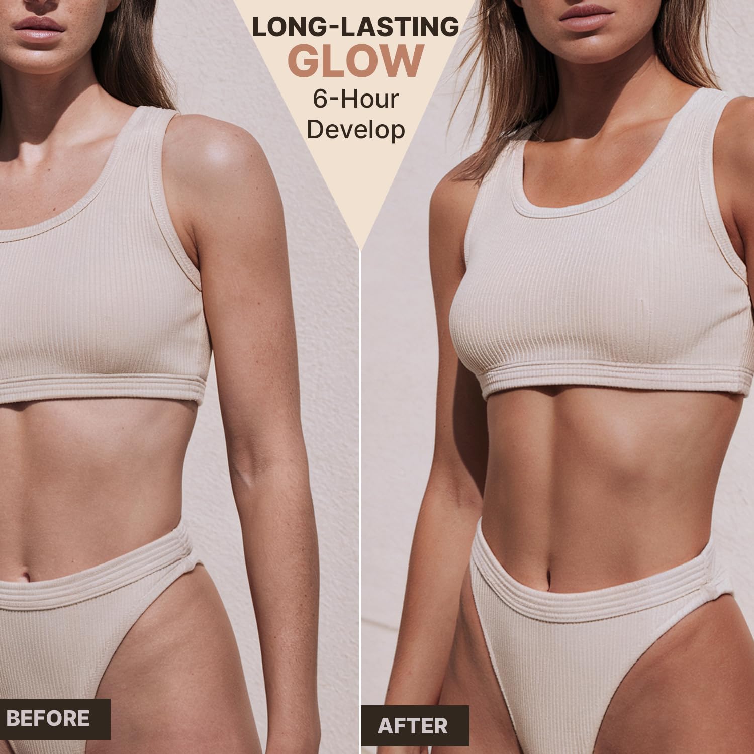 Beauty by Earth Self Tanner Mousse application glide reveals smooth, even tan.