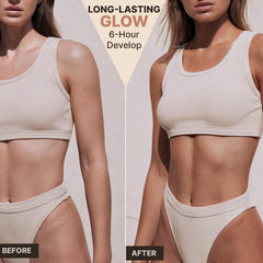 Beauty by Earth Self Tanner Mousse application glide reveals smooth, even tan.