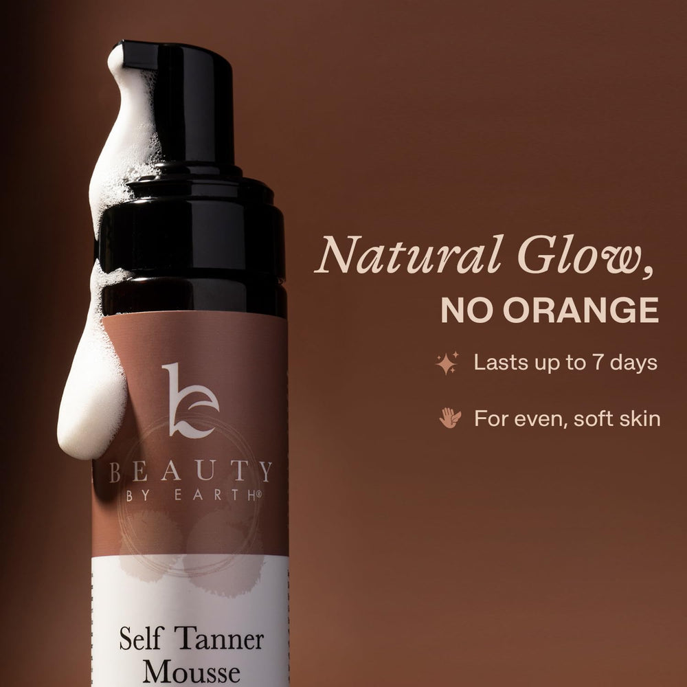 Beauty by Earth Self Tanner Mousse application mitt ensures even application