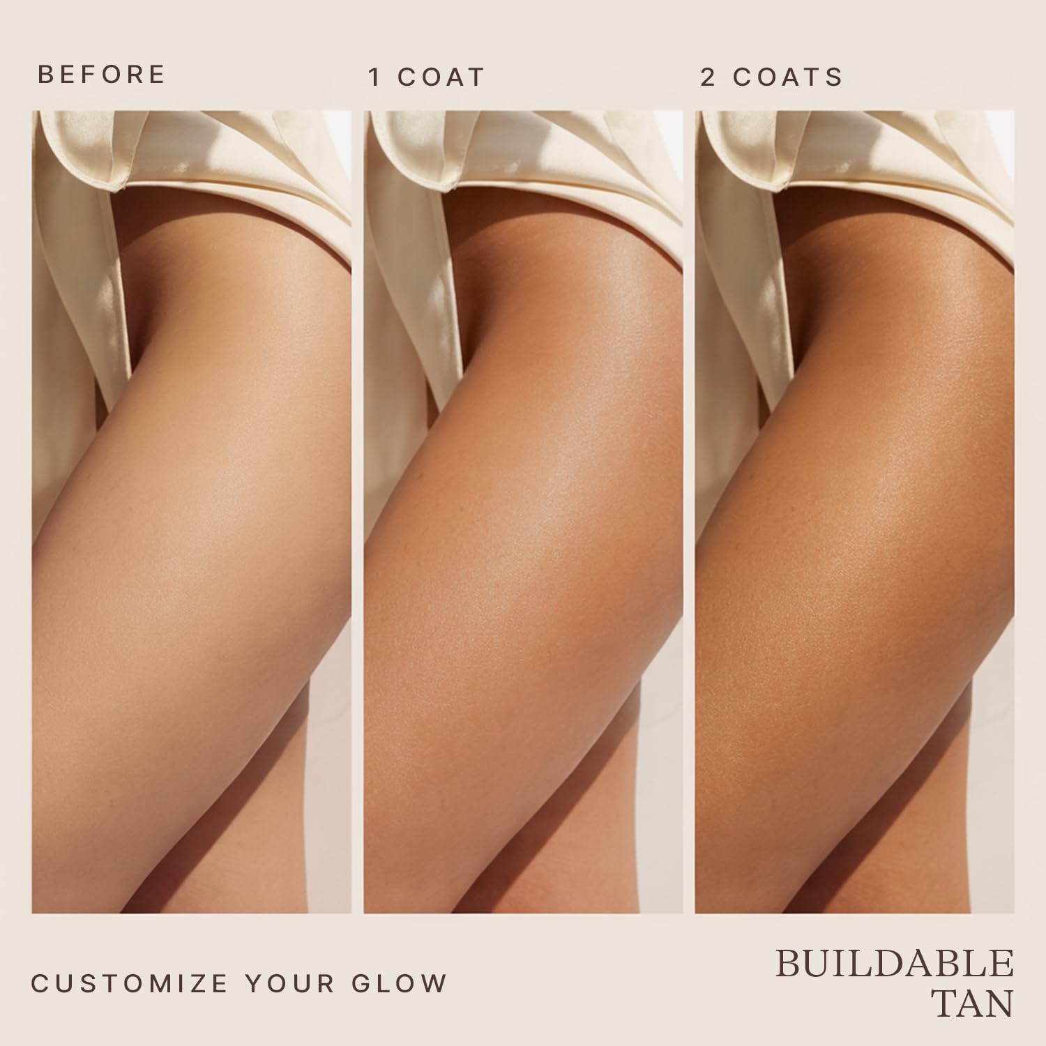 Beauty by Earth Self Tanner Mousse bronze swatch reveals deep natural color