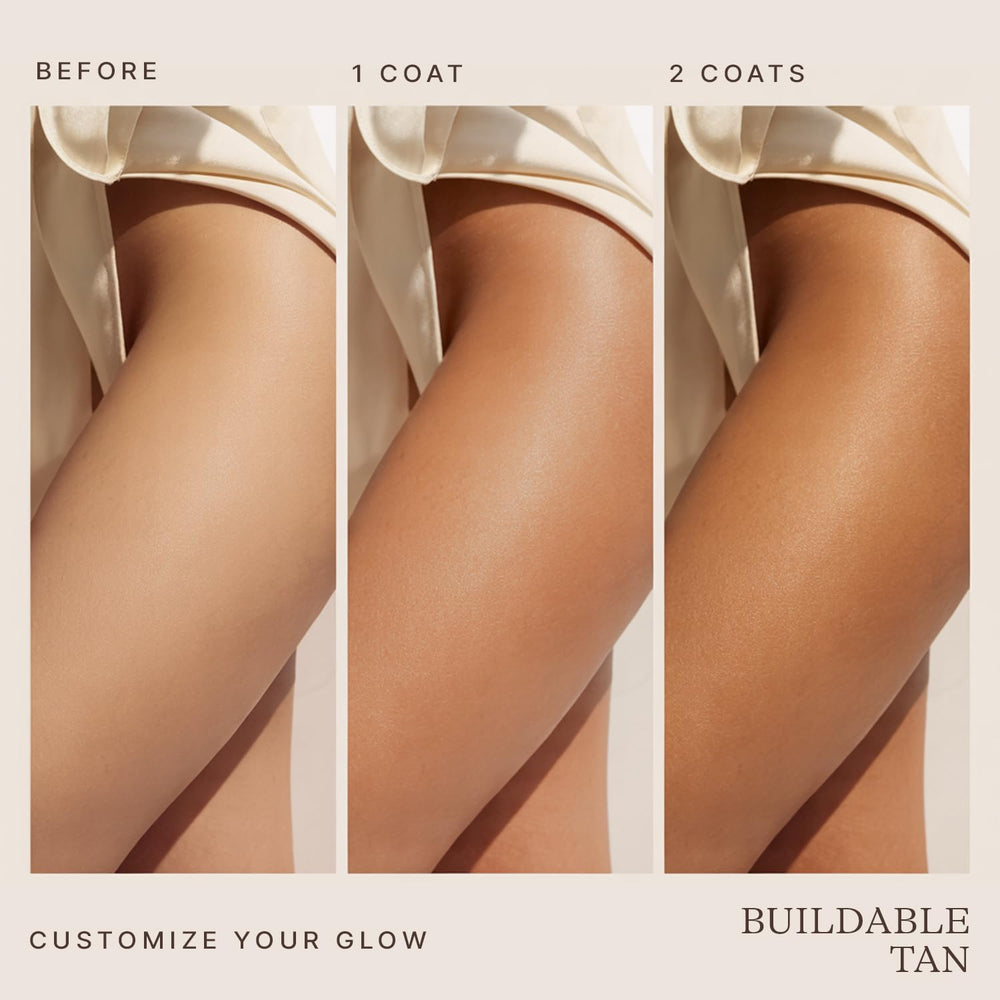 Beauty by Earth Self Tanner Mousse bronze swatch reveals deep natural color