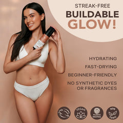 Beauty by Earth Self Tanner Mousse dispense emphasizes controlled, mess-free use