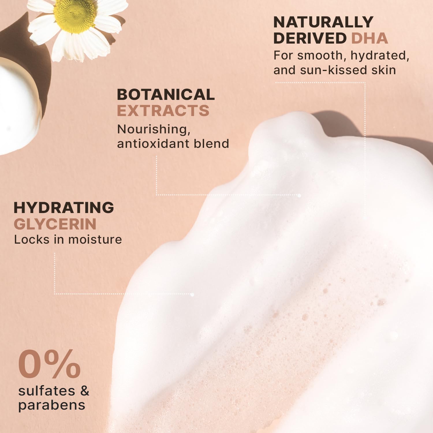 Beauty by Earth self tanner mousse no-odor finish on skin
