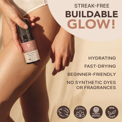 Beauty by Earth Self Tanner Mousse provides natural-tone glow without orange hues.