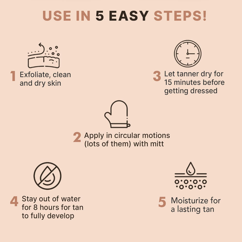 Beauty by Earth self tanner mousse pale-skin friendly result