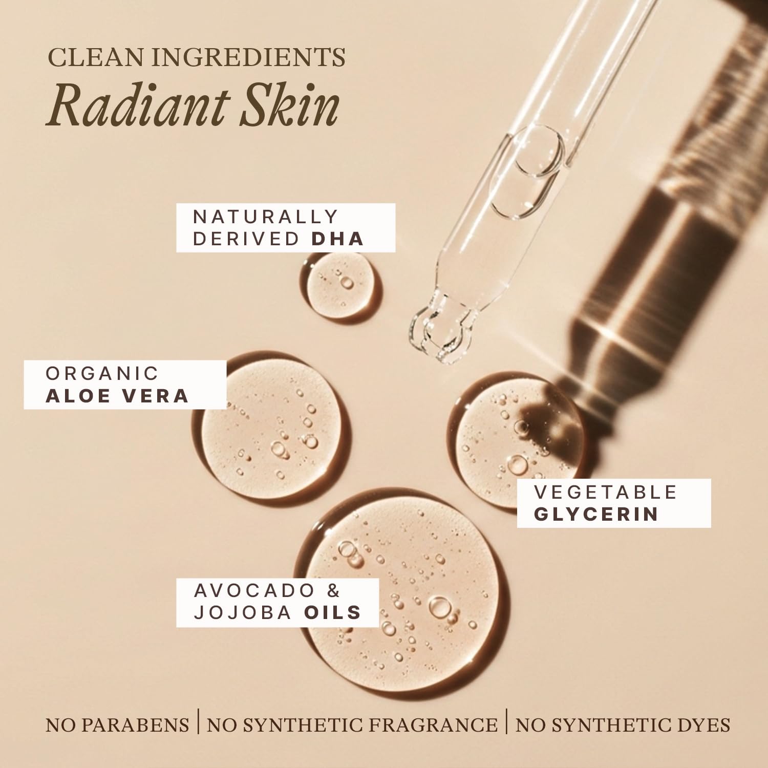 Beauty by Earth self tanning drops body application even tone on skin
