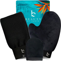 Beauty by Earth large tanning mitt for even coverage and comfortable grip.