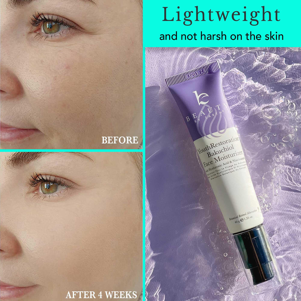 Beauty by Earth skin texture smoothing effect indicates improved texture.