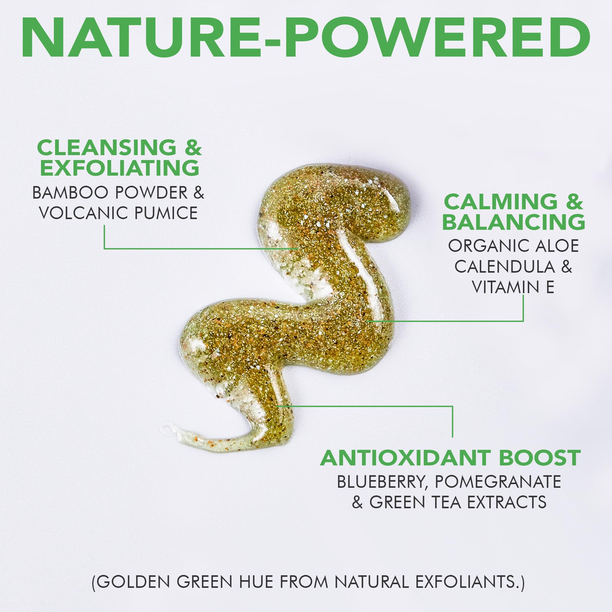 Beauty by Earth skin-texture smoothing exfoliator conveys refined texture and even tone.