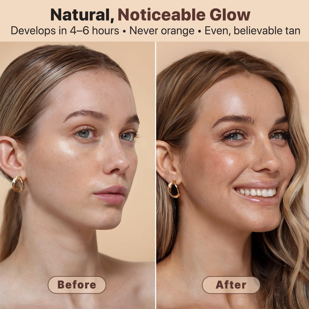 Beauty by Earth sunless tanning water applied as spray for even tone