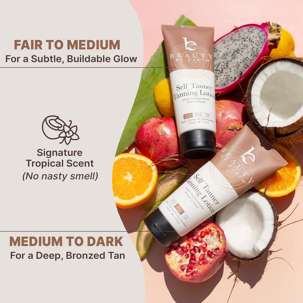 Beauty by Earth streak-free coverage highlights easy application without staining sheets or clothes.