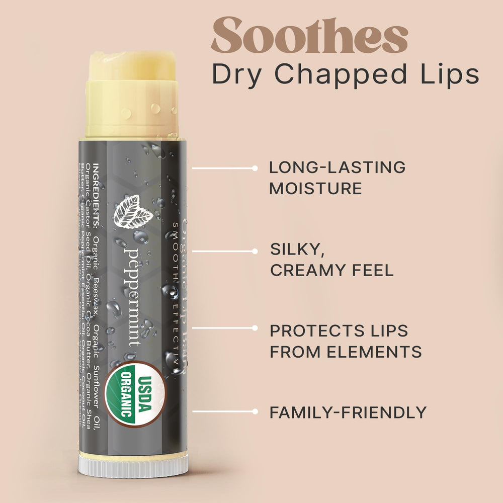 Beauty by Earth USA-made label emphasizes natural, safe lip care.