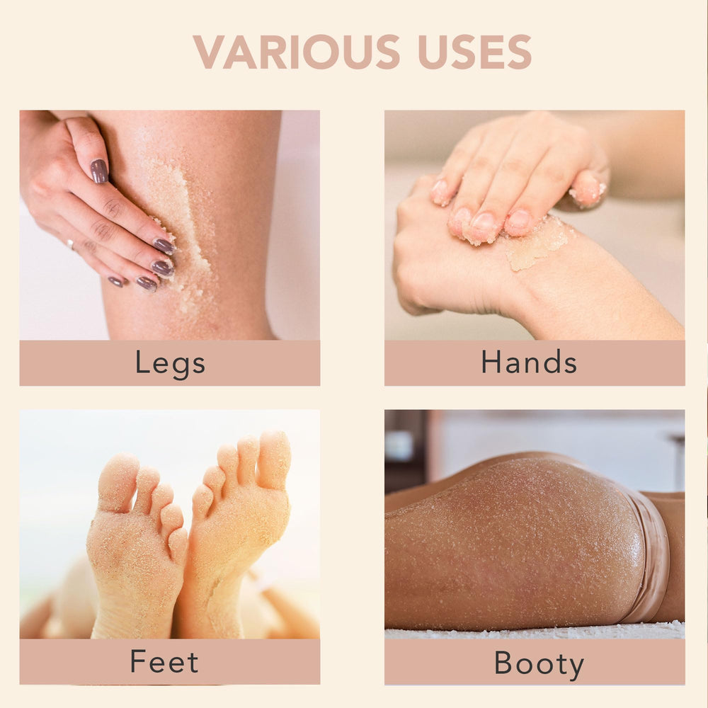Beauty by Earth Vanilla Coconut Body Scrub cruelty-free badge signals ethical body care.