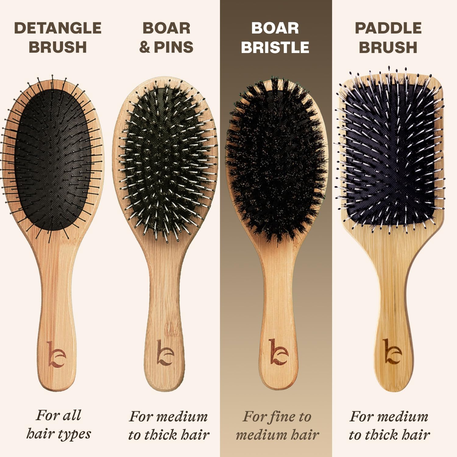 Beauty by Earth wooden-handle brush highlights premium materials and durability.