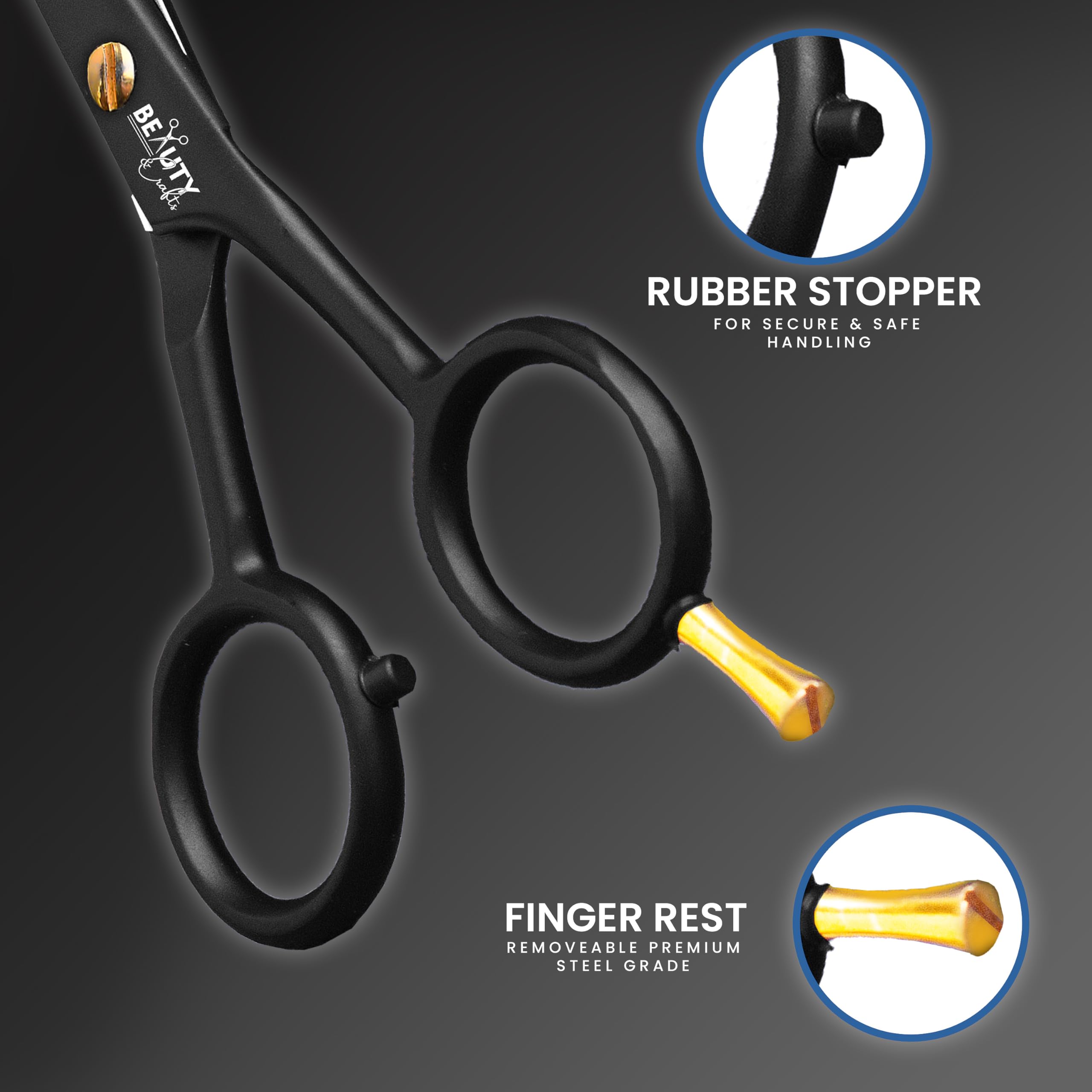 Beauty & Crafts travel-ready grooming kit with two combs.