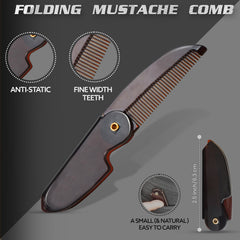 Beauty & Crafts two-combs for mustache and beard grooming.