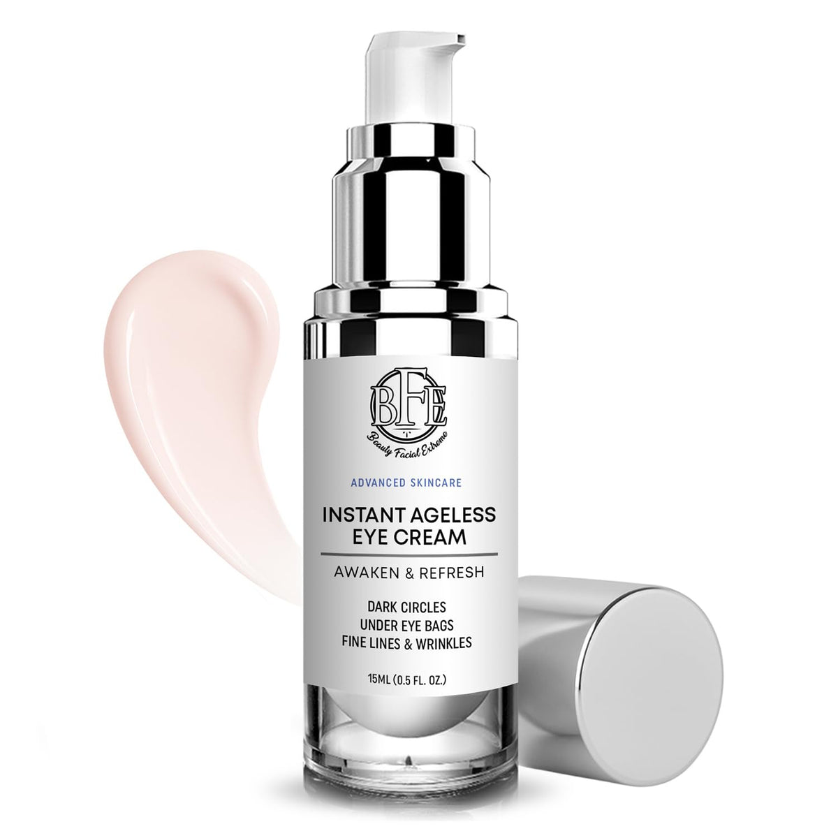 Beauty Facial Extreme Instant Eye Tightener bottle cap close-up for quick-use packaging