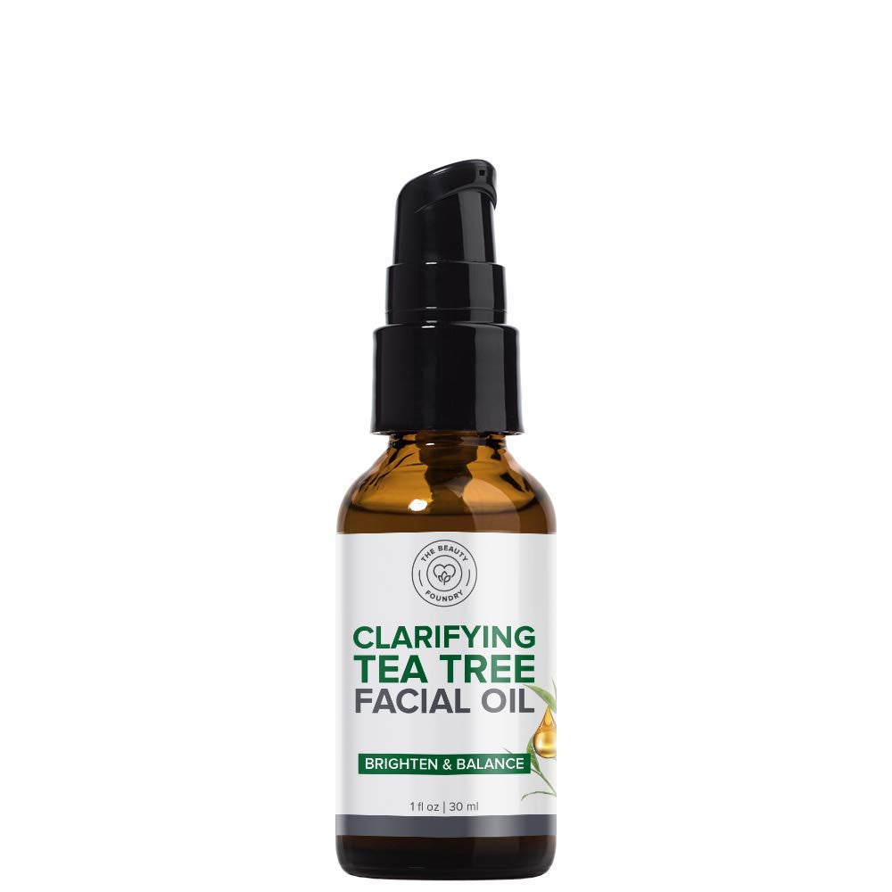 Beauty Foundry tea tree ingredients featuring rosemary and sunflower oil for nourished skin